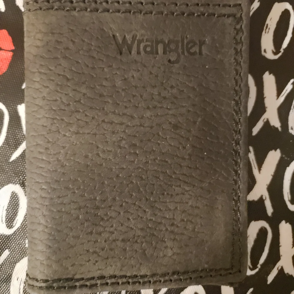 Wrangler Dark Gray Leather Card Holder